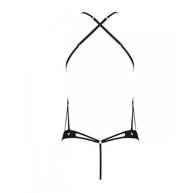 Боді з екошкіри з ремінцями та перфорацією Tamaris Body black S/M &mdash; Passion