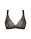 Мереживний бюстгальтер із трикутною чашкою Obsessive Estiqua bra XS/S, чорний, широкі лямки
