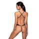 Боді з екошкіри з ремінцями та перфорацією Tamaris Body black S/M &mdash; Passion