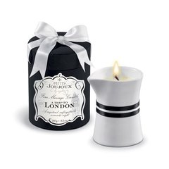 Масажна свічка Petits Joujoux - London - Rhubarb, Cassis and Ambra (190 г) розкішна упаковка, Лондон - ревінь, чорна смородина і амбра