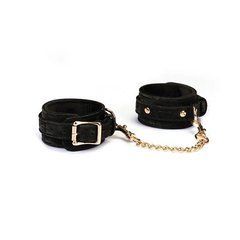 Наручники Liebe Seele Boudoir Amor Wrist Cuffs Black, з&rsquo;єднувальний ланцюжок на карабінах