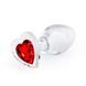 Скляна анальна пробка NS Novelties Crystal - Desires - Red Heart - Medium