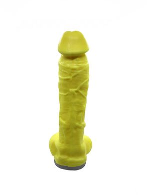 Крафтовое мыло-член с присоской Чистый Кайф Yellow size XL
