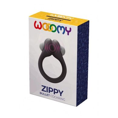 Эрекционное виброкольцо Wooomy Zippy, 1 виброрежим, диаметр 3–4,2 см