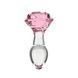 Скляна анальна пробка Pillow Talk Rosy Luxurious Glass Anal Plug, ⌀3,3 см, віброкуля в подарунок