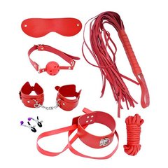 Набір MAI BDSM STARTER KIT Nº75: батіг, кляп, наручники, маска, нашийник з повідцем, мотузка, затискачі