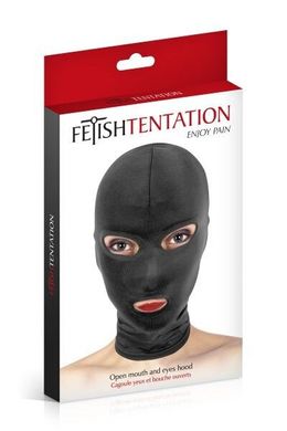 Капюшон для БДСМ з відкритими очима та ротом Fetish Tentation