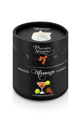 Масажна свічка Plaisirs Secrets Cosmopolitan (80 мл) подарункова упаковка, керамічний посуд, коктейль Космополітен