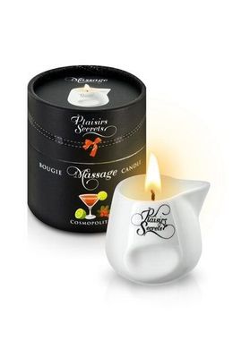 Массажная свеча Plaisirs Secrets Cosmopolitan (80 мл) подарочная упаковка, керамический сосуд, коктейль Космополітен