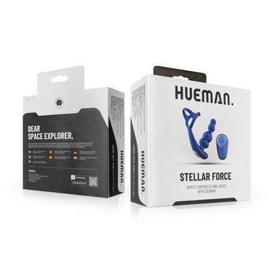 Анальний вібратор з ерекційним кільцем Hueman - Stellar Force Anal Beads with Cockring