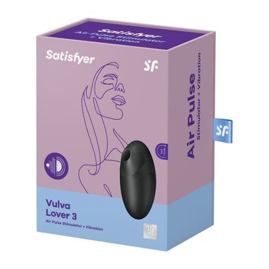 Вакуумний стимулятор з вібрацією Satisfyer Vulva Lover 3 Black