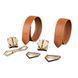Фіксатори для рук та ніг LOCKINK Wristcuffs/Anklecuffs, коричневі, натуральна шкіра