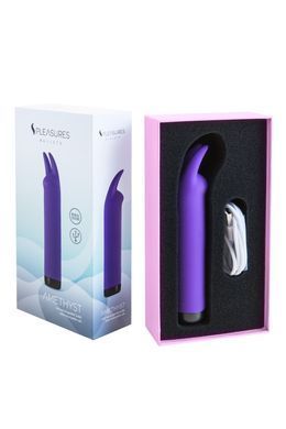 Вібратор S Pleasures Bullets Amethyst, фіолетовий, з двома відростками, 10 режимів, діаметр 3,1 см