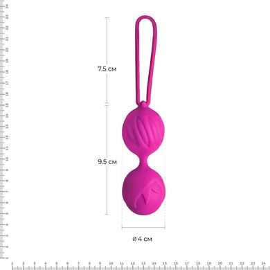 Вагінальні кульки Adrien Lastic Geisha Lastic Balls BIG Magenta (L), діаметр 4 см, вага 90 г