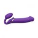 Безремневой страпон с вибрацией Strap-On-Me Vibrating Violet XL, диаметр 4,5см, пульт ДУ, регулируем