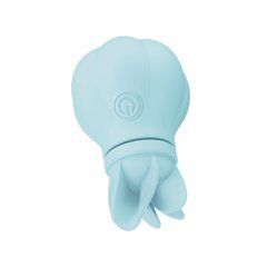 Вібратор Adrien Lastic Caress Blue з обертовими насадками для стимуляції ерогенних зон