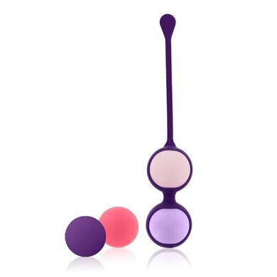 Набор вагинальных шариков Rianne S: Pussy Playballs Nude, вес 15г, 25г, 35г, 55г, монолитные, косметичка