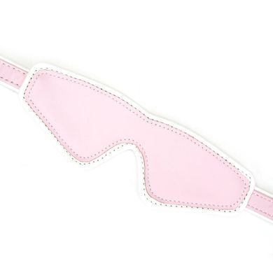 Шкіряна маска на очі Liebe Seele White & Pink Fairy Goat Leather Blindfold