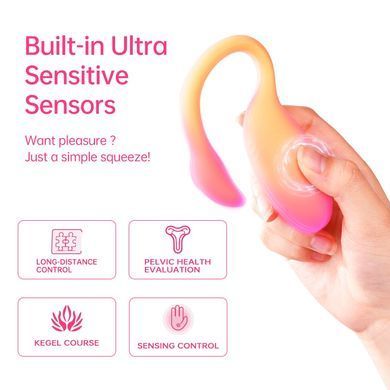Смарт-віброяйце Magic Motion Flamingo Max Orange 2 в 1: віброяйце та тренажер Кегеля, 10 режимів