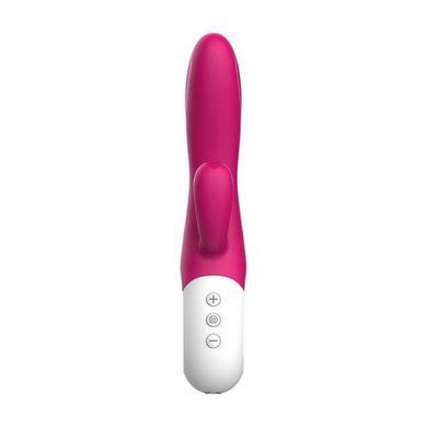 Вібратор-кролик Liebe Bend It Plus Rechargeable Cerise, гнучкий, 2 мотори, 10 режимів