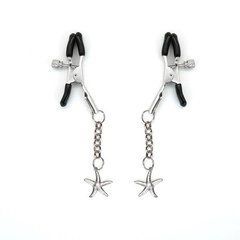 Затискачі для сосків Liebe Seele Starfish Nipple Clamps Silver, підвіска морська зірка