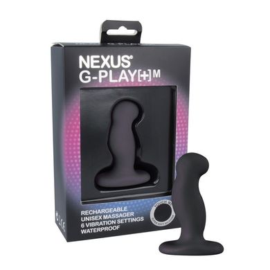 Вібромасажер простати Nexus G-Play Plus M Black, макс діаметр 3 см, перезаряджається