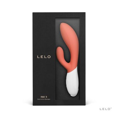 Вибратор-кролик LELO Ina 3 Coral, 10 режимов вибрации, мощный мотор