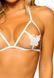 Еротичний комплект з відкритою чашкою Leg Avenue Open cup bra and pearl panty One Size White