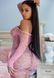 Сукня-сітка з сердечками Leg Avenue Heart net mini dress Pink, зав&rsquo;язки, відкриті плечі, one size