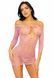 Сукня-сітка з сердечками Leg Avenue Heart net mini dress Pink, зав&rsquo;язки, відкриті плечі, one size