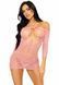 Сукня-сітка з сердечками Leg Avenue Heart net mini dress Pink, зав&rsquo;язки, відкриті плечі, one size