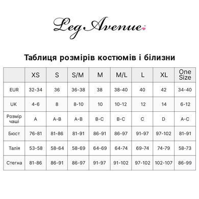 Еротичний комплект з відкритою чашкою Leg Avenue Open cup bra and pearl panty One Size Black
