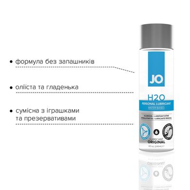 Змазка на водній основі System JO H2O ORIGINAL (240 мл) оліїста і гладенька, рослинний гліцерин
