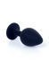 Анальна пробка чорна з каменем Plug-Jewellery Black Silicon PLUG Medium-Pink Diamond