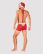 Чоловічий еротичний костюм Санта-Клауса Obsessive Mr Claus L/XL, боксери на підтяжках, шапочка