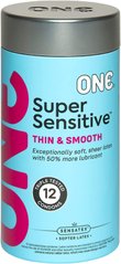 ONE Super Sensitive 12 шт (с большим количеством смазки)