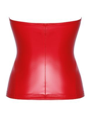 Корсет Noir Handmade F355 Red powerwetlook corset - S