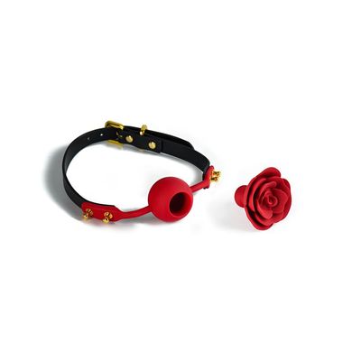 Розкішний кляп у вигляді троянди Zalo - Rose Ball Gag, подвійне використання