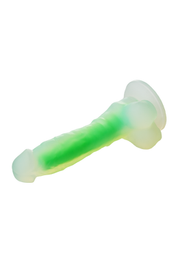Фалоімітатор Dream Toys, що світиться RADIANT SOFT SILICONE GLOW IN THE DARK DILDO SMALL GREEN
