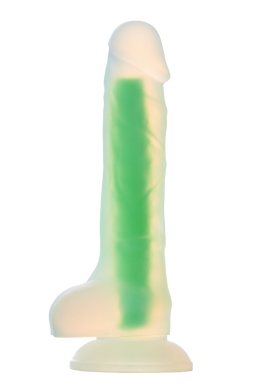 Фалоімітатор Dream Toys, що світиться RADIANT SOFT SILICONE GLOW IN THE DARK DILDO SMALL GREEN