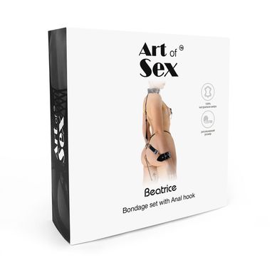 Бондажний набір із металевим анальним гаком №1 Art of Sex Beatrice Bondage set with anal hook №1