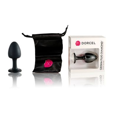 Анальна пробка Dorcel Geisha Plug Diamond L з кулькою всередині, створює вібрації, макс. діаметр 4 см