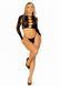 Комплект безшовної білизни Leg Avenue Long sleeve crop top & string Black, One Size, топ, стрінги