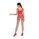 Бодистокинг-платье Passion BS089 red, мини, плетение в виде паутины