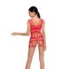Бодистокинг-платье Passion BS089 red, мини, плетение в виде паутины