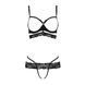 Комплект белья SARIA SET OpenBra black S/M - Passion Exclusive: стрэпы: откртый лиф, стринги
