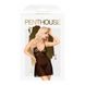 Мини-платье с кружевным лифом и стрингами Penthouse - Bedtime Story Black L/XL