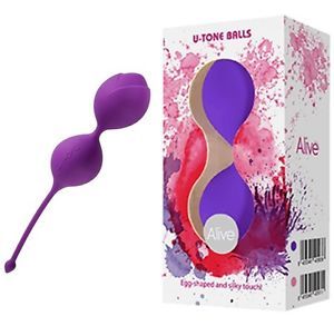 Вагинальные шарики Alive U-Tone Balls Purple, диаметр 3,5см, вес 77 г