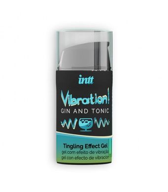 Рідкий вібратор Intt Vibration Gin Tonic (15 мл) EXTRA GREEN, Джин-тонік