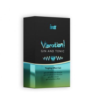 Жидкий вибратор Intt Vibration Gin Tonic (15 мл) EXTRA GREEN Джин-тоник